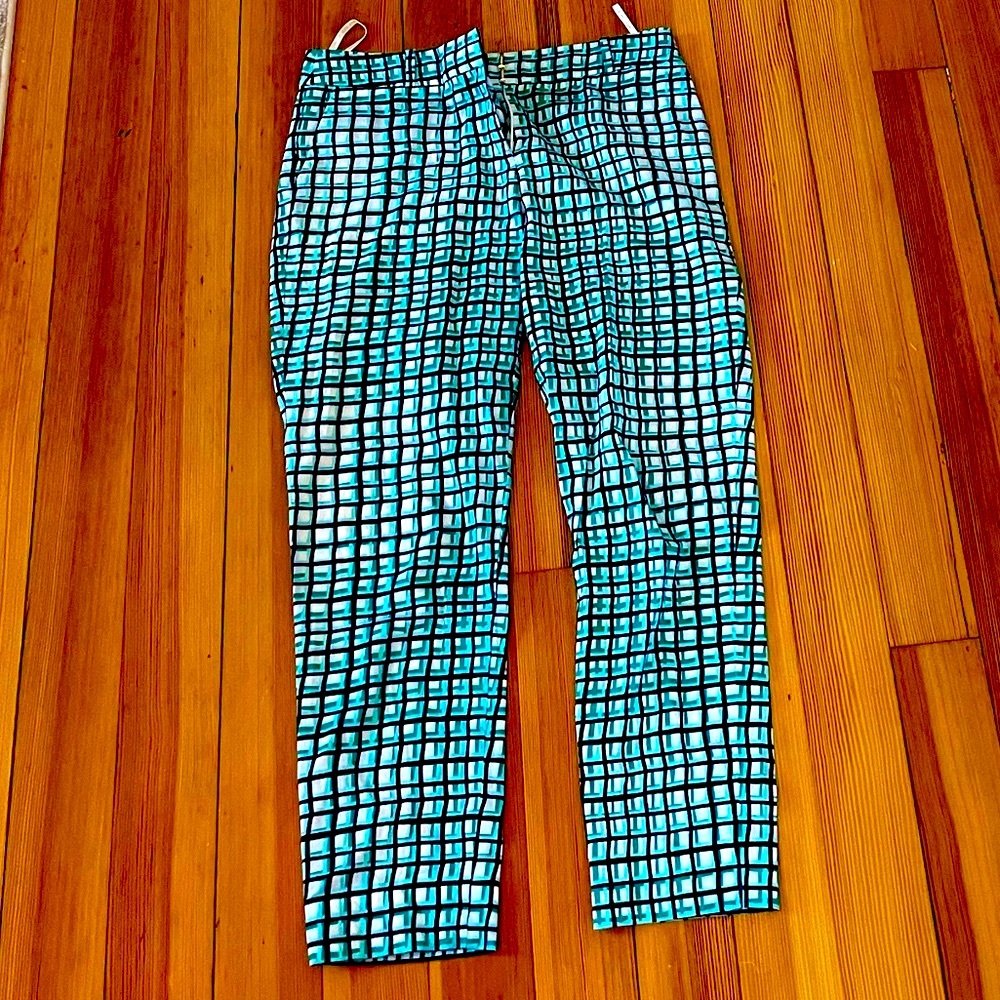 KATE SPADE green and blue ankle pant Size 2